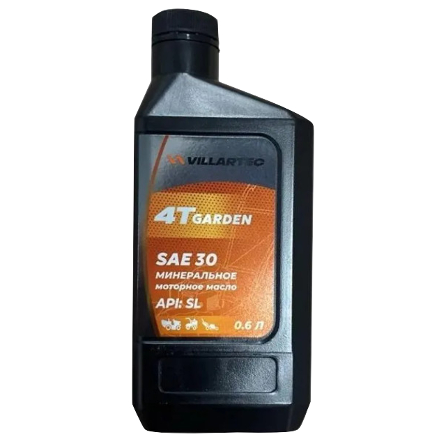 масло для 4-тактных двигателей VILLARTEC 4T GARDEN, SAE 30, 0,6л летнее