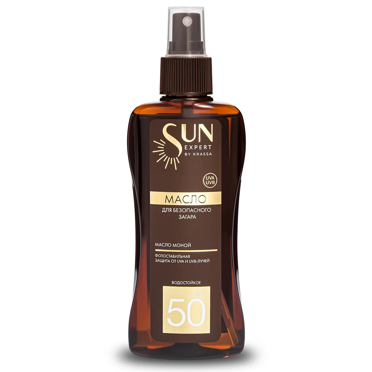 Масло для безопасного загара Sun SPF 50, 180 мл с маслом Моной