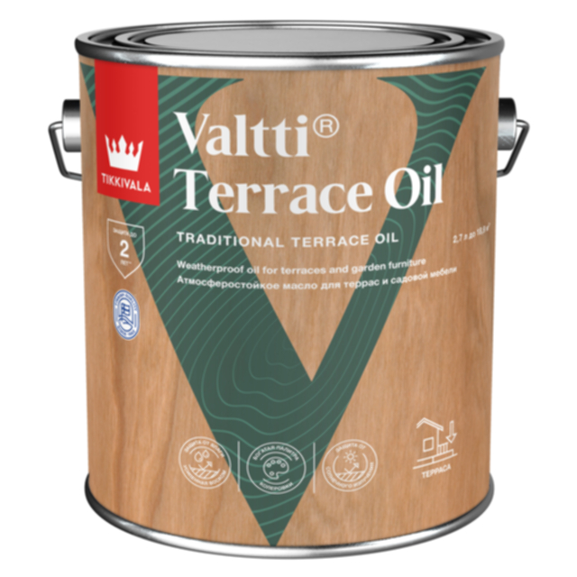 масло для террас TIKKIVALA Valtti Terrace Oil 2,7л, арт. 700010364