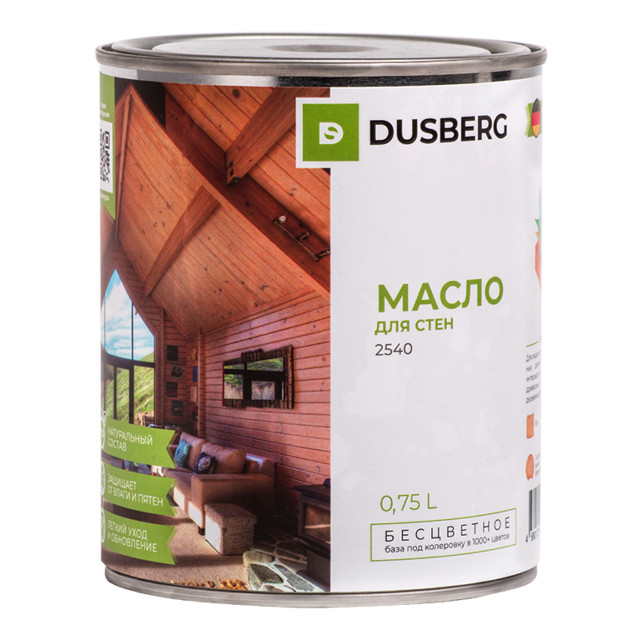 масло DUSBERG для стен внутри помещения 0,75 л бесцветное, арт. 2540075