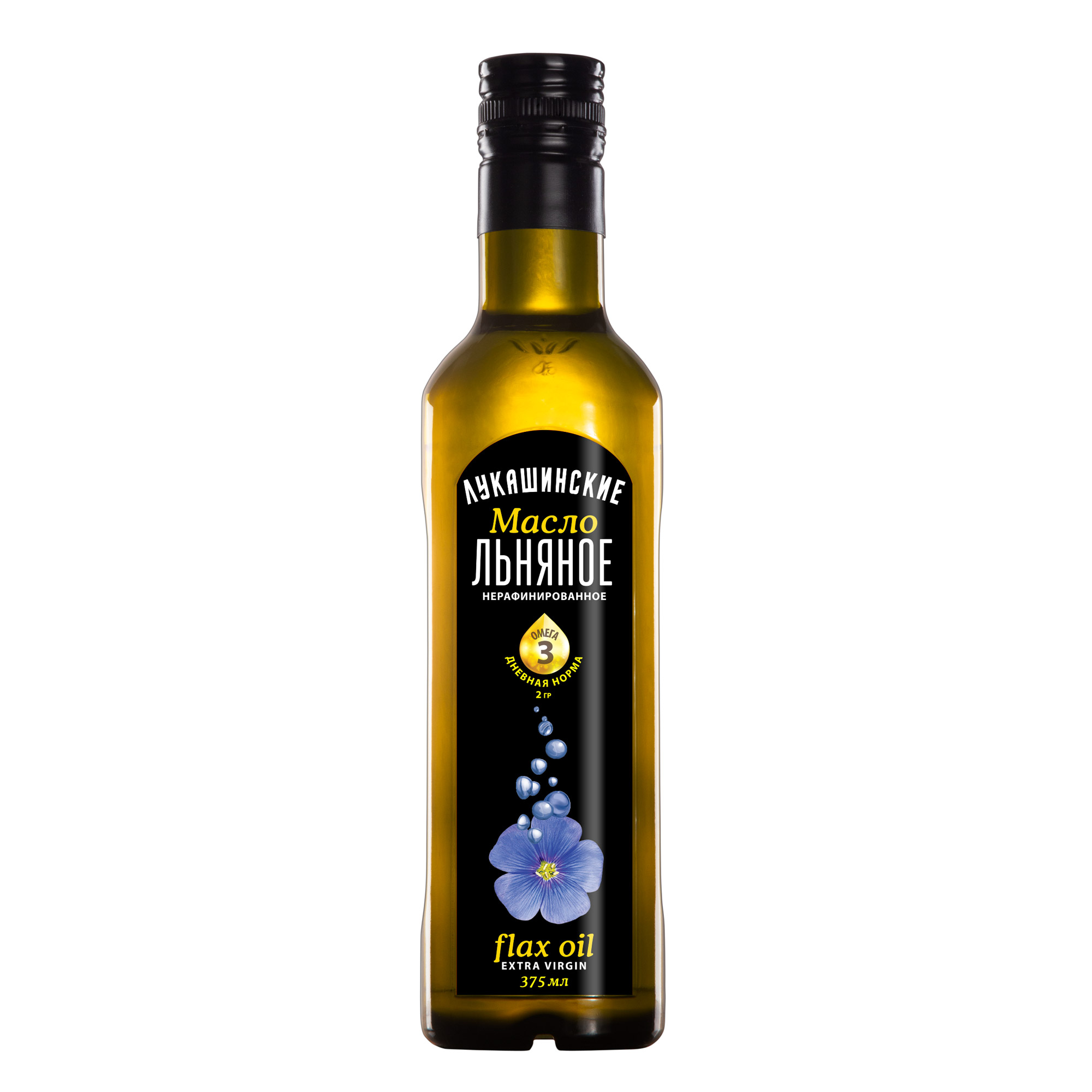 Масло Лукашинские льняное, 375 мл