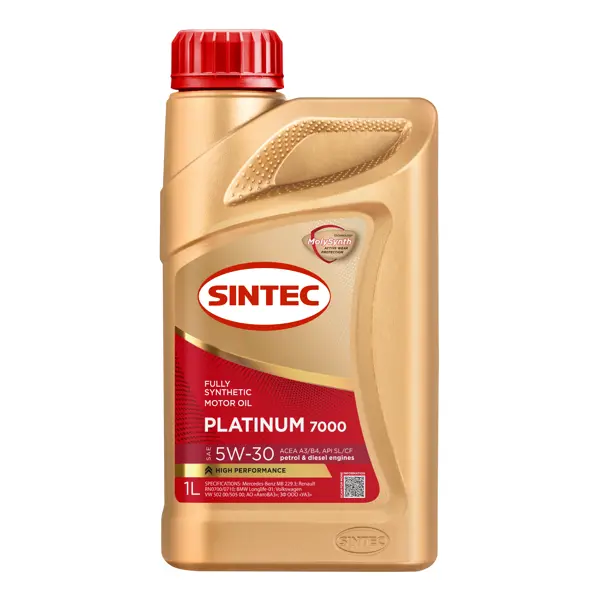Масло моторное синтетическое Sintec SAE 5W30 API SL/CF 1 л