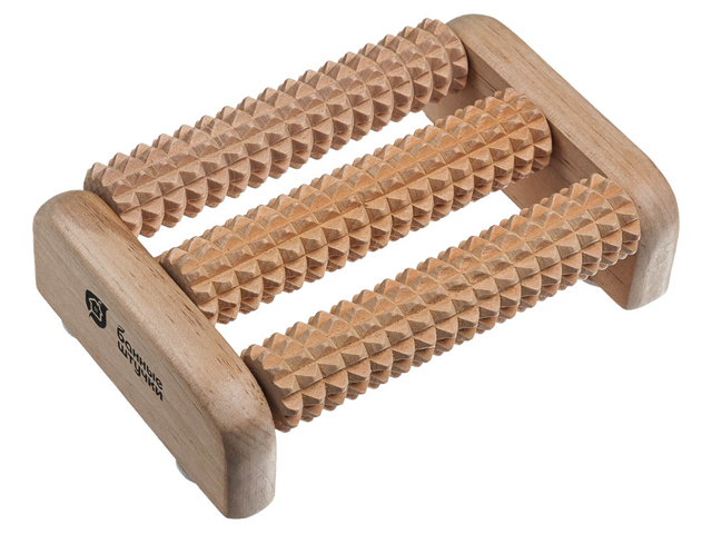 массажер для ног 14x9x4,5см дерево
