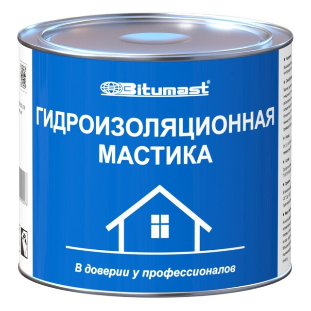 мастика BITUMAST гидроизоляционная 2л, арт.110101
