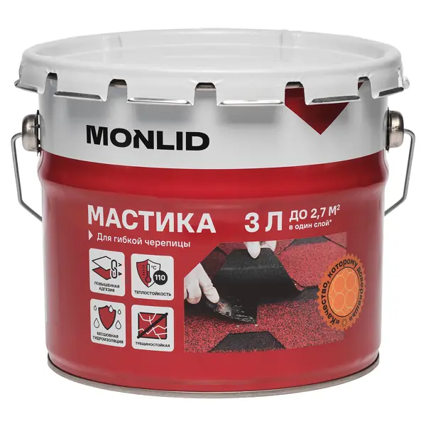 Мастика MONLID битумная однокомпонентная 2.8 кг