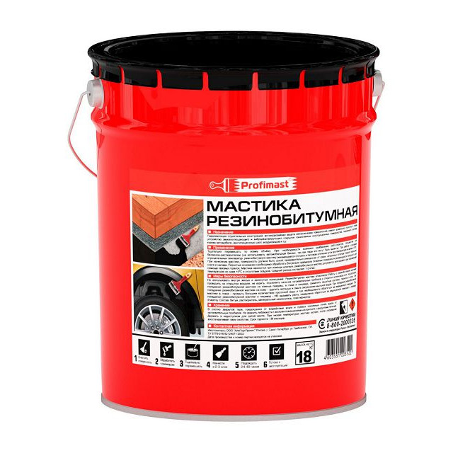 мастика резинобитумная PROFIMAST 21,5 л/18 кг, арт.110212