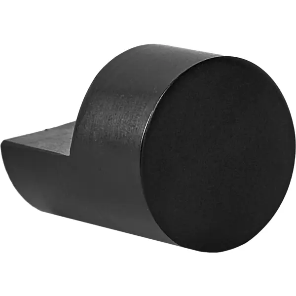 Мебельная ручка-кнопка 21.7 мм цвет матовый черный