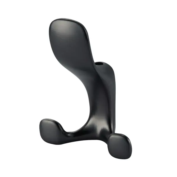 Мебельный крючок N00-N00-MB 10 см ЦАМ черный