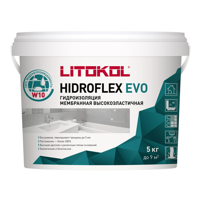 мембрана гидроизоляционная LITOKOL Hidroflex 5кг, арт.HDFX/5