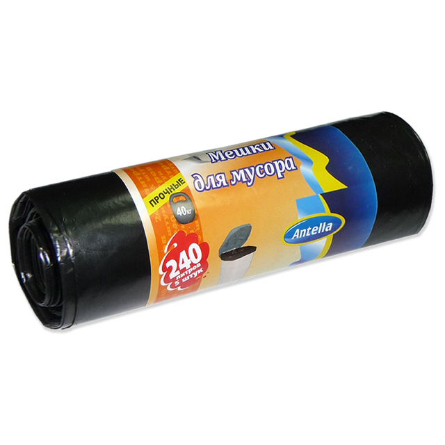 мешки для мусора ANTELLA 240л 5шт 95х140 40мкм