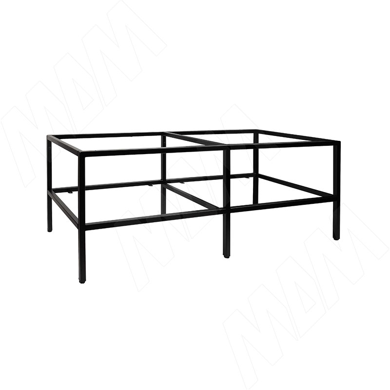 Металлокаркас-тумба напольная для ТВ 1200x450x450мм, черный (RAL 9005, муар) (MF.03.1200x450x450.BLC)