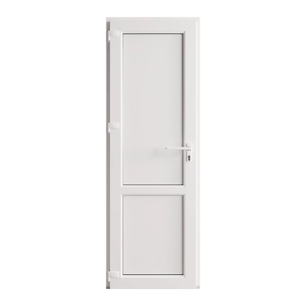 Металлопластиковая дверь VEKA 2050х600 мм алюминиевый порог белая левая глухая