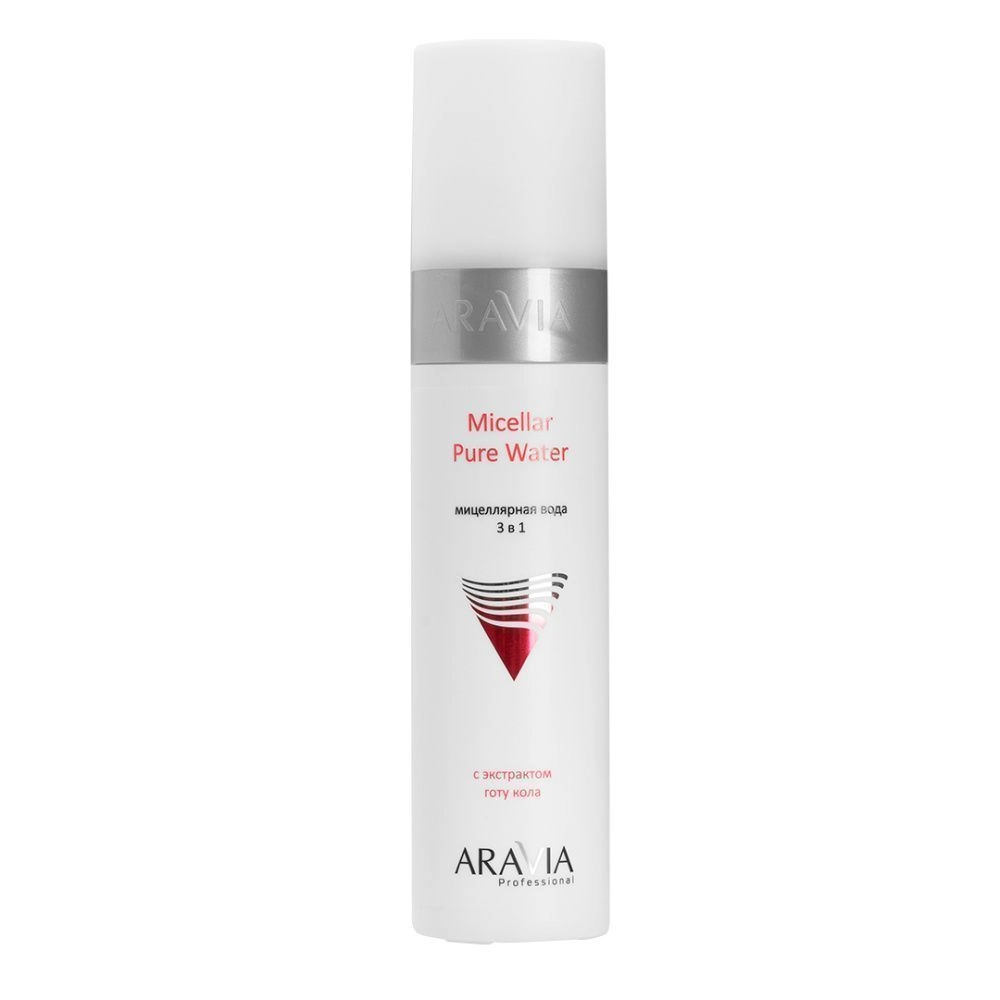 Мицеллярная вода 3 в 1 с экстрактом готу кола Aravia Professional micellar pure water, 250 мл