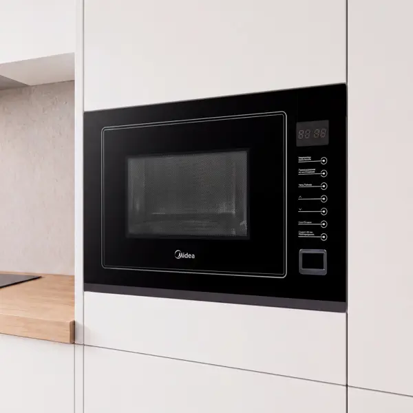 Микроволновая печь Midea TG925B8D-BL встраиваемая 25 л 40.1x59.5x38.8 см сенсорное управление цвет черный