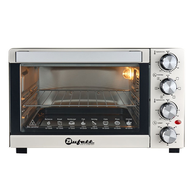 мини-печь BUFETT HMO 660 1500Вт 35л гриль/конвекция белый