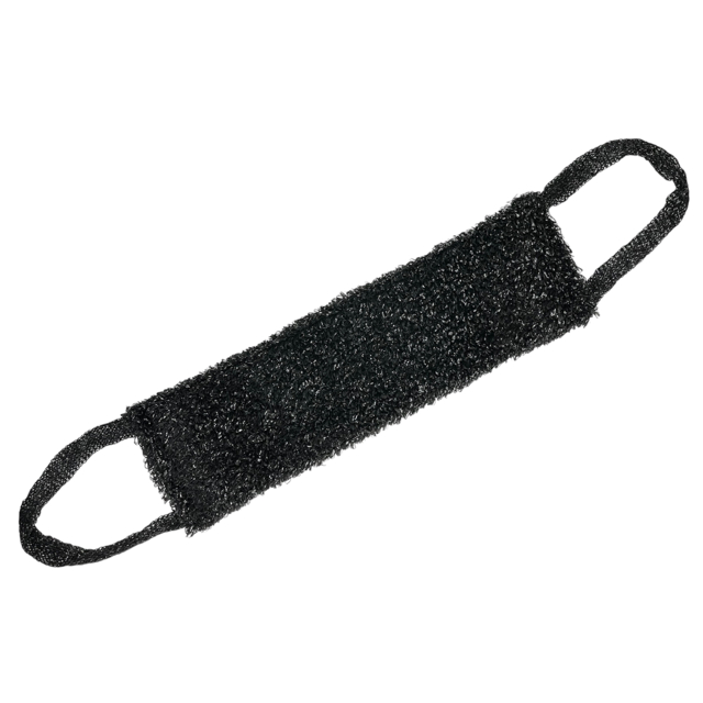 мочалка EUROHOUSE Black for Men 43х11х11см длинная с ручками полипропилен