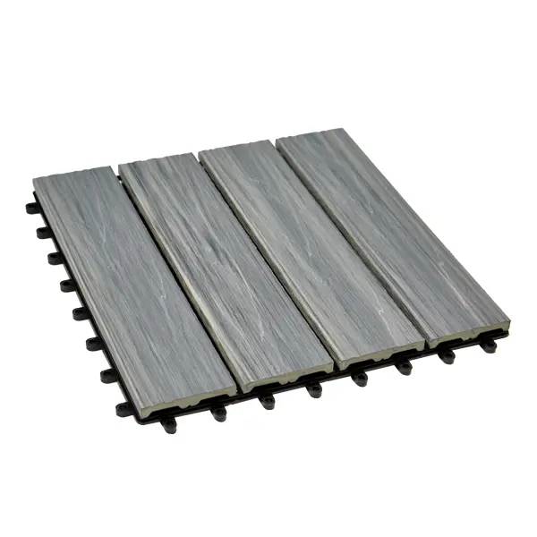 Модульное покрытие CM дерево цвет патина грей 300x300x25 мм 11шт