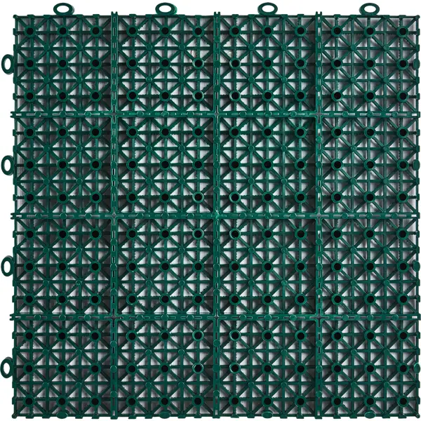 Модульное покрытие Pol Plast 30x30x1.1 см 9 шт 0.81 м² цвет зеленый