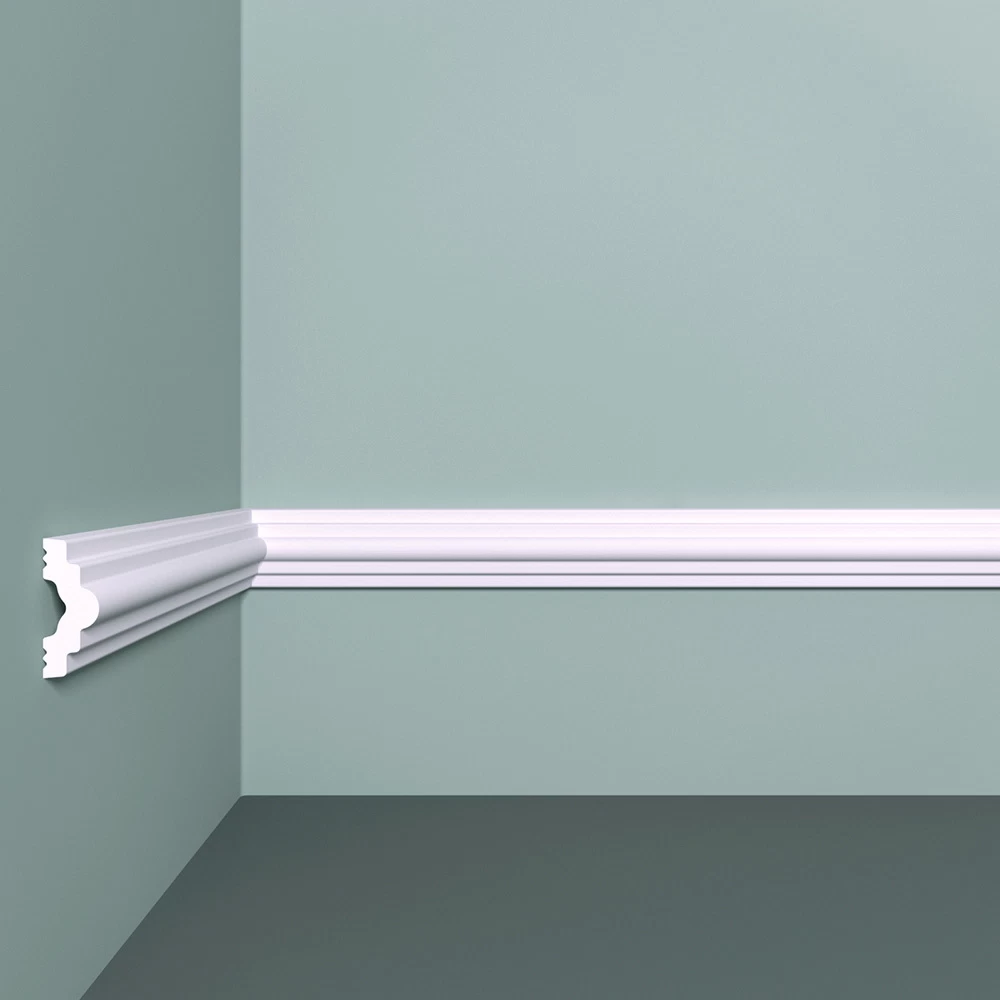Молдинг из экополимера ударопрочный 30х12х2000 мм под покраску Bello Deco XPS M 3 белый