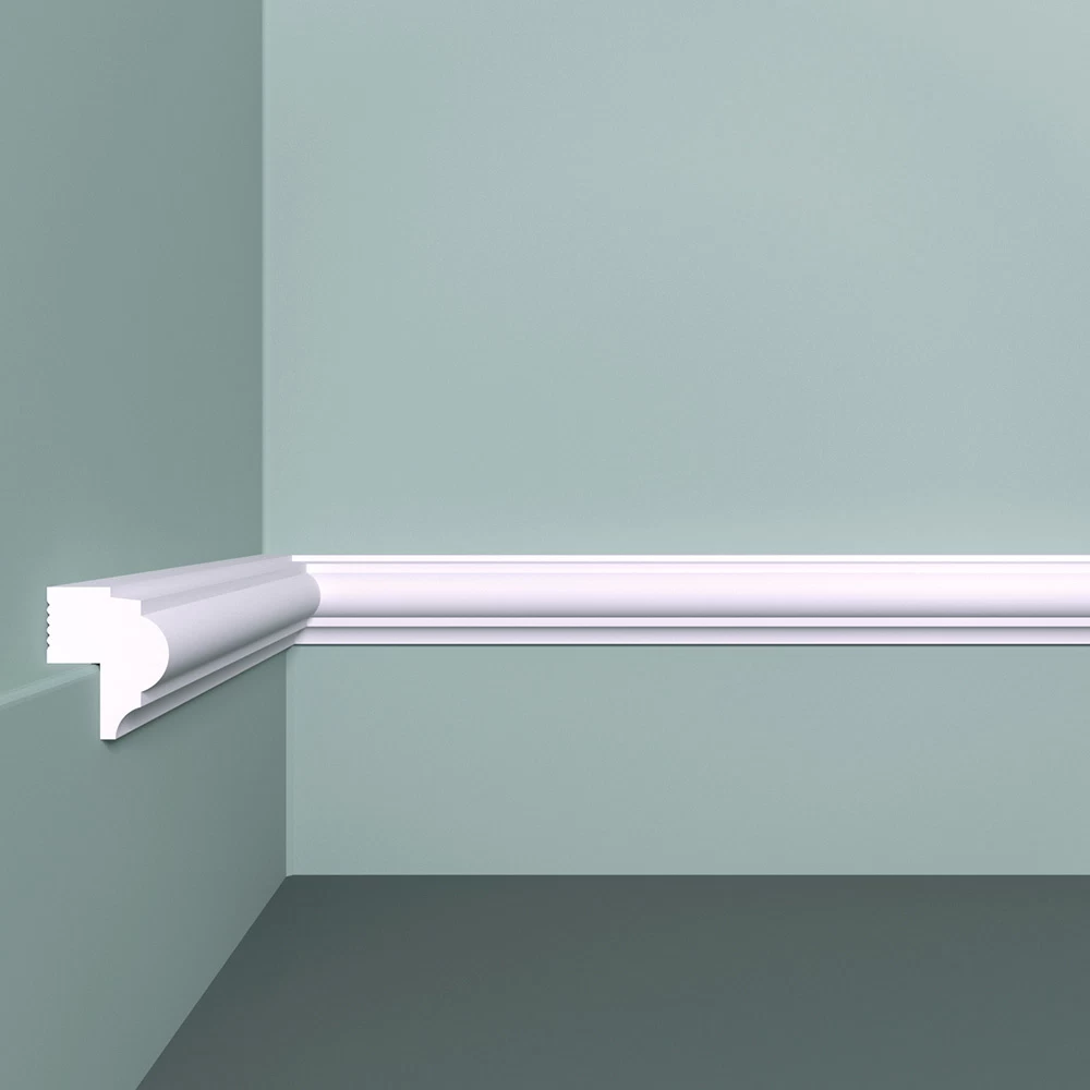 Молдинг из экополимера ударопрочный 30х24х2000 мм под покраску Bello Deco XPS M 21 белый