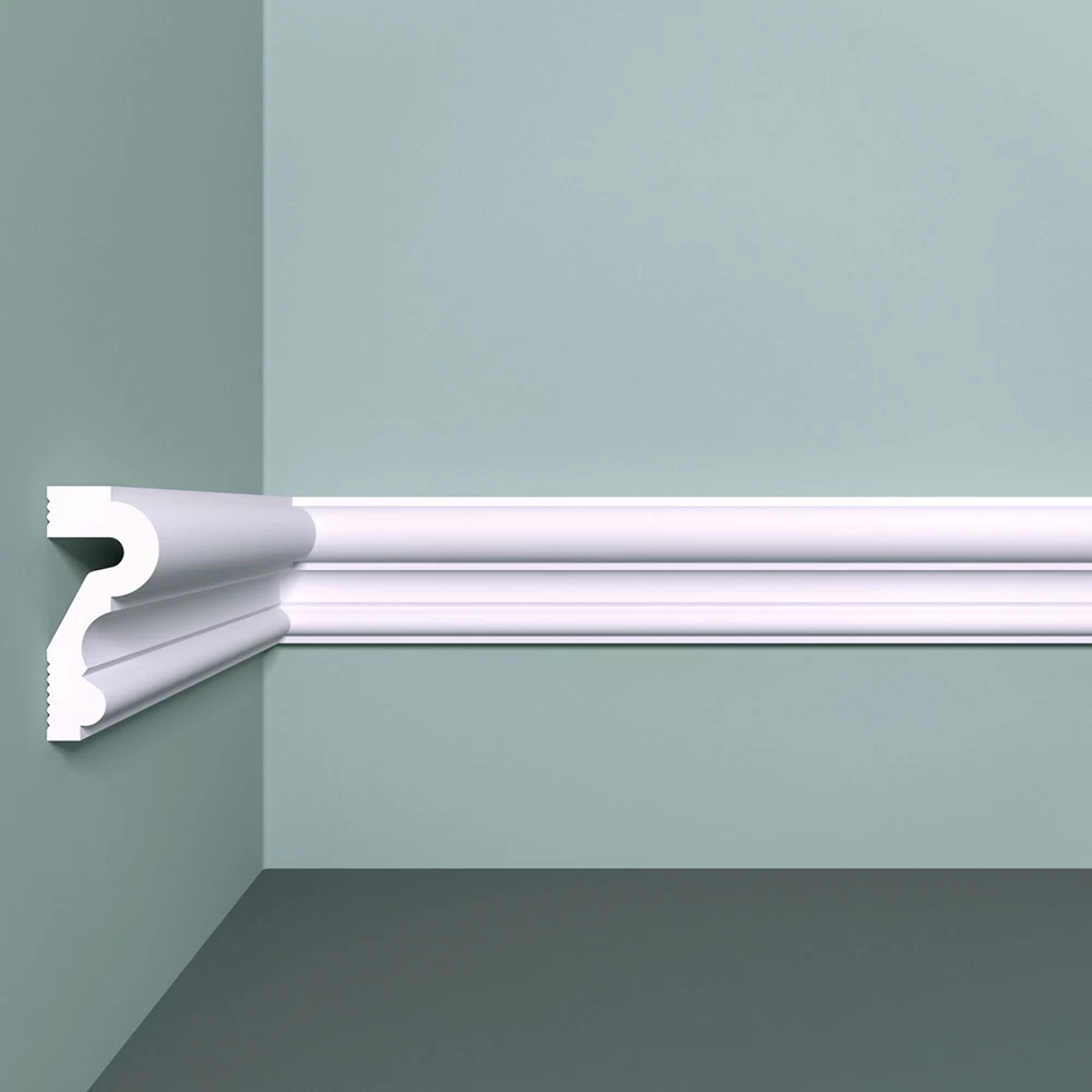 Молдинг из экополимера ударопрочный 50х22х2000 мм под покраску Bello Deco XPS M 23 белый