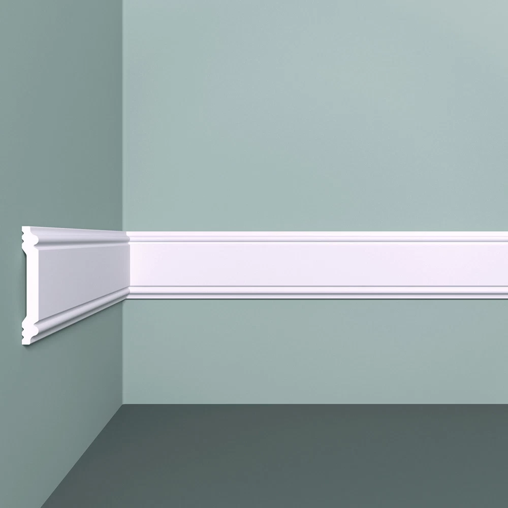 Молдинг из экополимера ударопрочный 50х7х2000 мм под покраску Bello Deco XPS M 5 белый