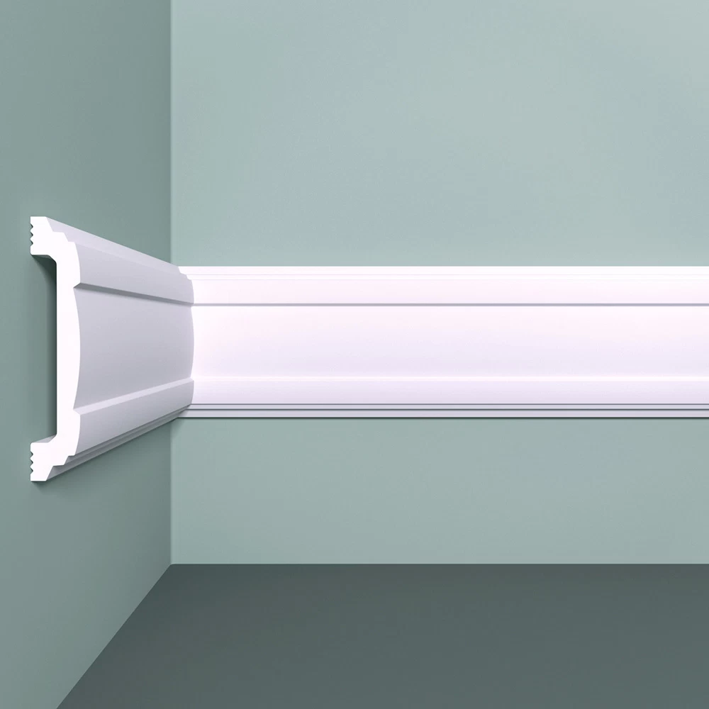 Молдинг из экополимера ударопрочный 80х15х2000 мм под покраску Bello Deco XPS M 8 белый