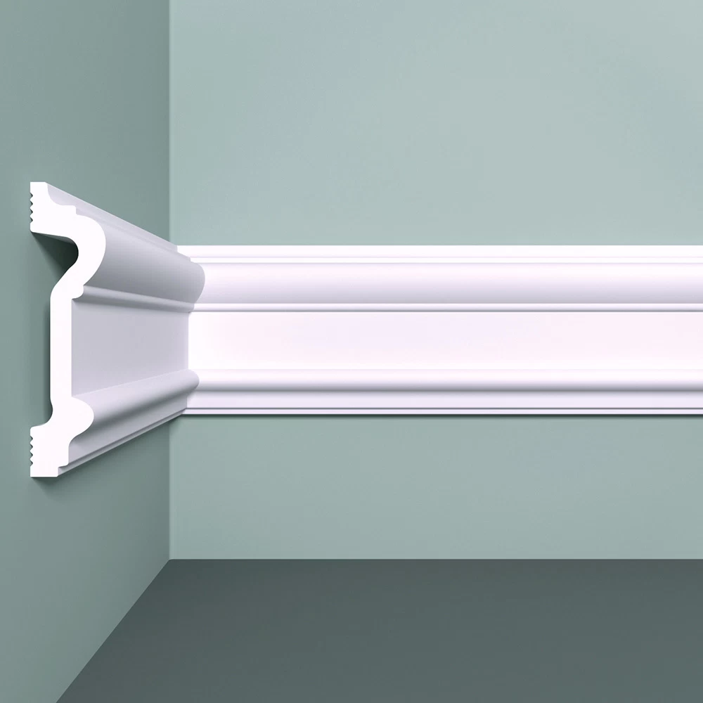 Молдинг из экополимера ударопрочный 90х23х2000 мм под покраску Bello Deco XPS M 1 белый