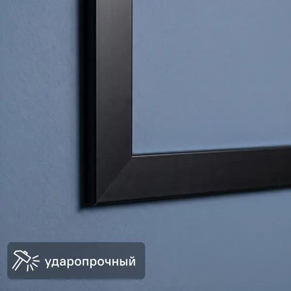 Молдинг настенный полистирол ударопрочный черный матовый 7x7x2000 мм