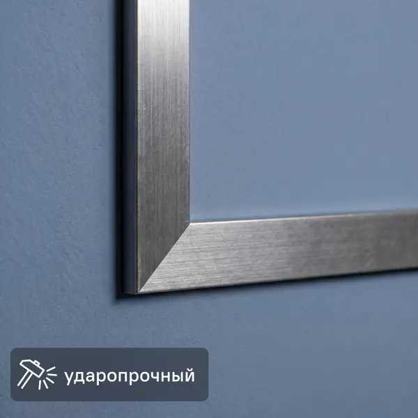 Молдинг настенный полистирол ударопрочный серебро 7x7x2000 мм