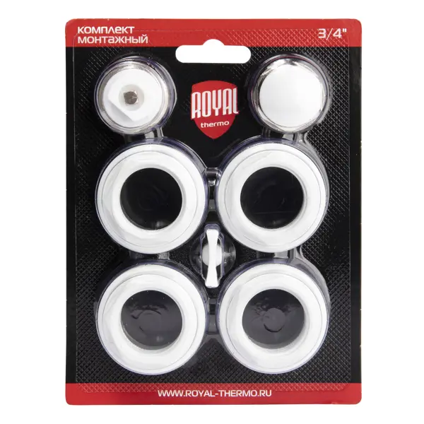 Монтажный комплект для радиатора Royal Thermo 1"x3/4" сталь белый