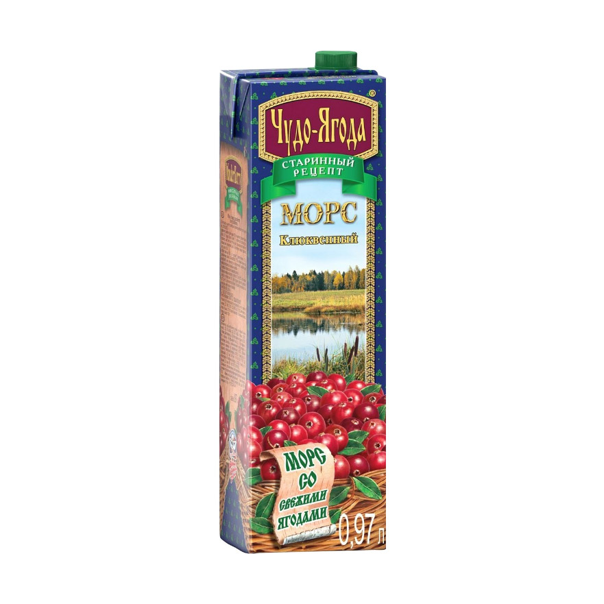 Морс Чудо-Ягода Клюквенный 0,97 л
