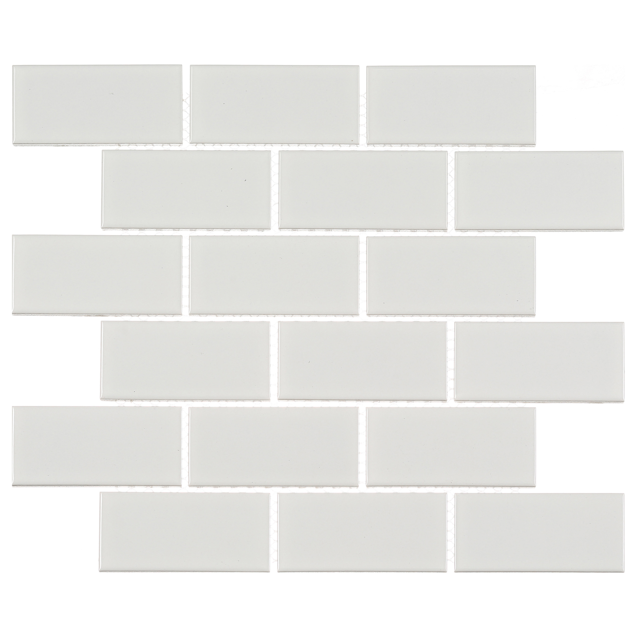 Мозаика Starmosaic Brick White Glossy белая керамическая 295х291х6 мм глянцевая