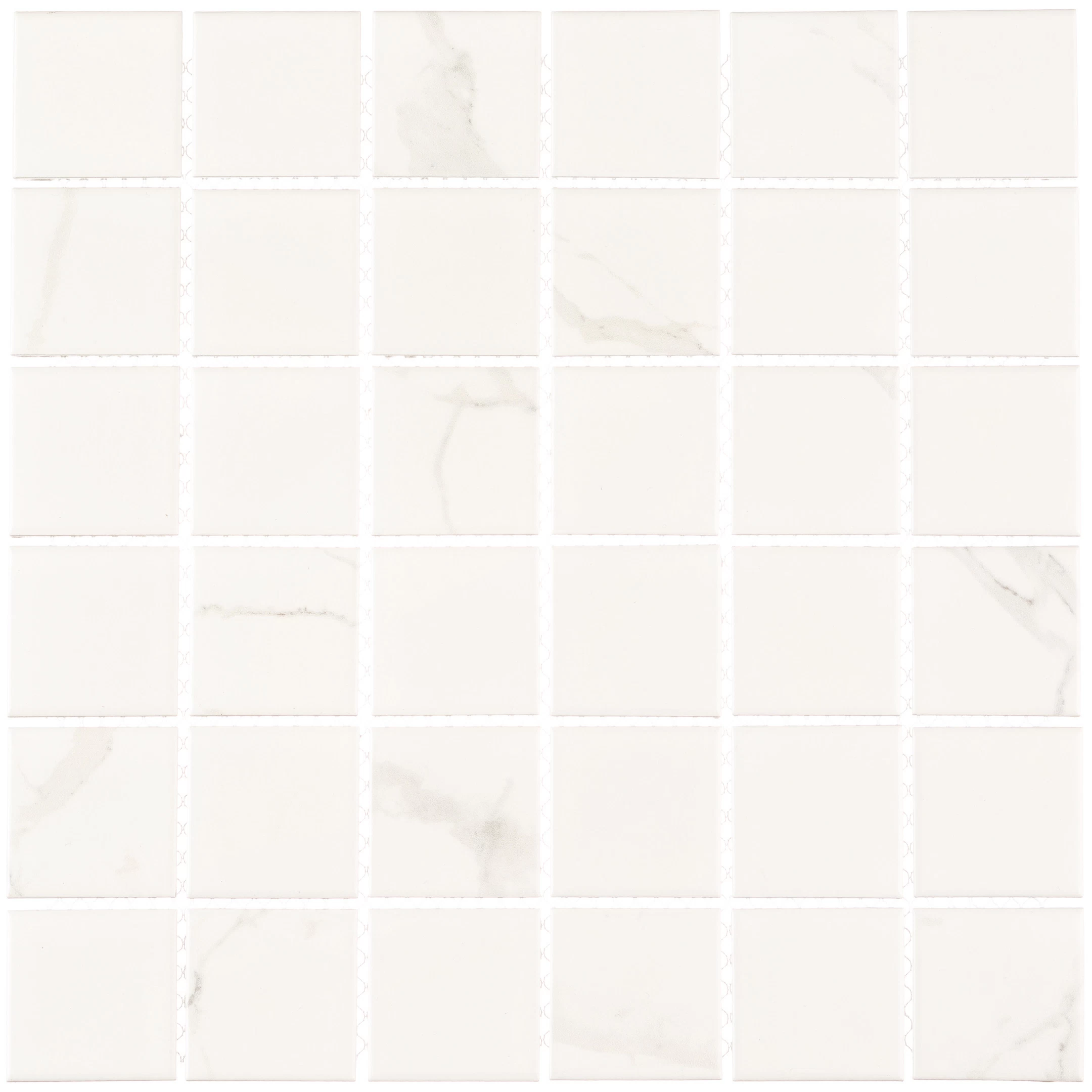 Мозаика Starmosaic Carrara Matt белая керамическая 306х306х6 мм матовая