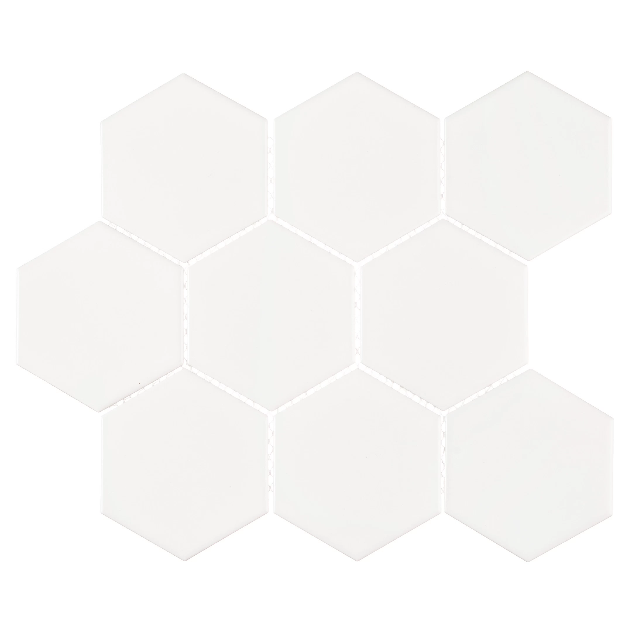 Мозаика Starmosaic Hexagon big белая керамическая 295х256х6 мм матовая