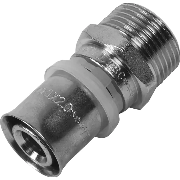 Муфта комбинированная Valtec 3/4"x20 мм НР никелированная латунь VTM.201.N.002005