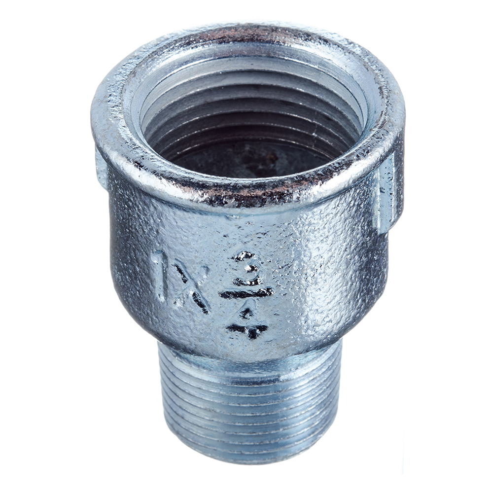 Муфта переходная Gebo Platinum 1 ВР(г) х 3/4 НР(ш) чугунная оцинкованная (246-26V)