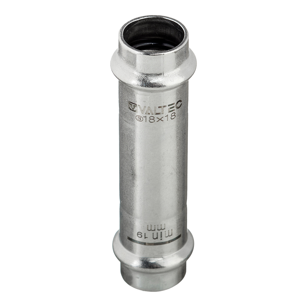 Муфта Valtec 18х18 мм надвижная нержавеющая сталь (VTi.904.I.001818)