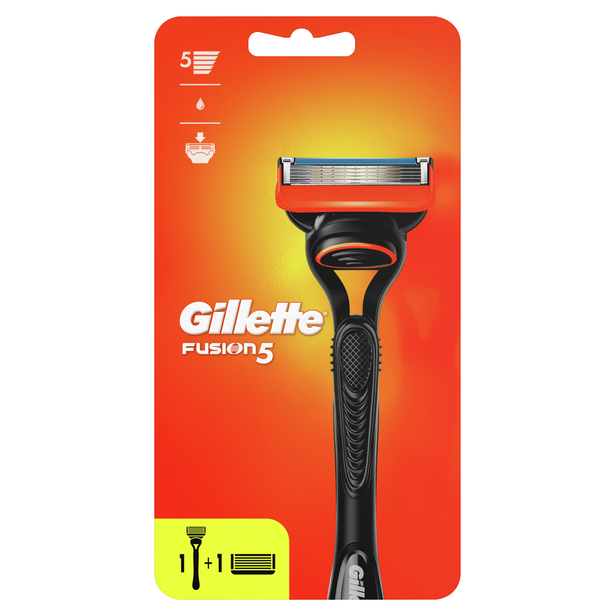 Мужская бритва Gillette Fusion5, 2 кассеты, с 5 лезвиями, с уменьшающими трение лезвиями, с точным триммером