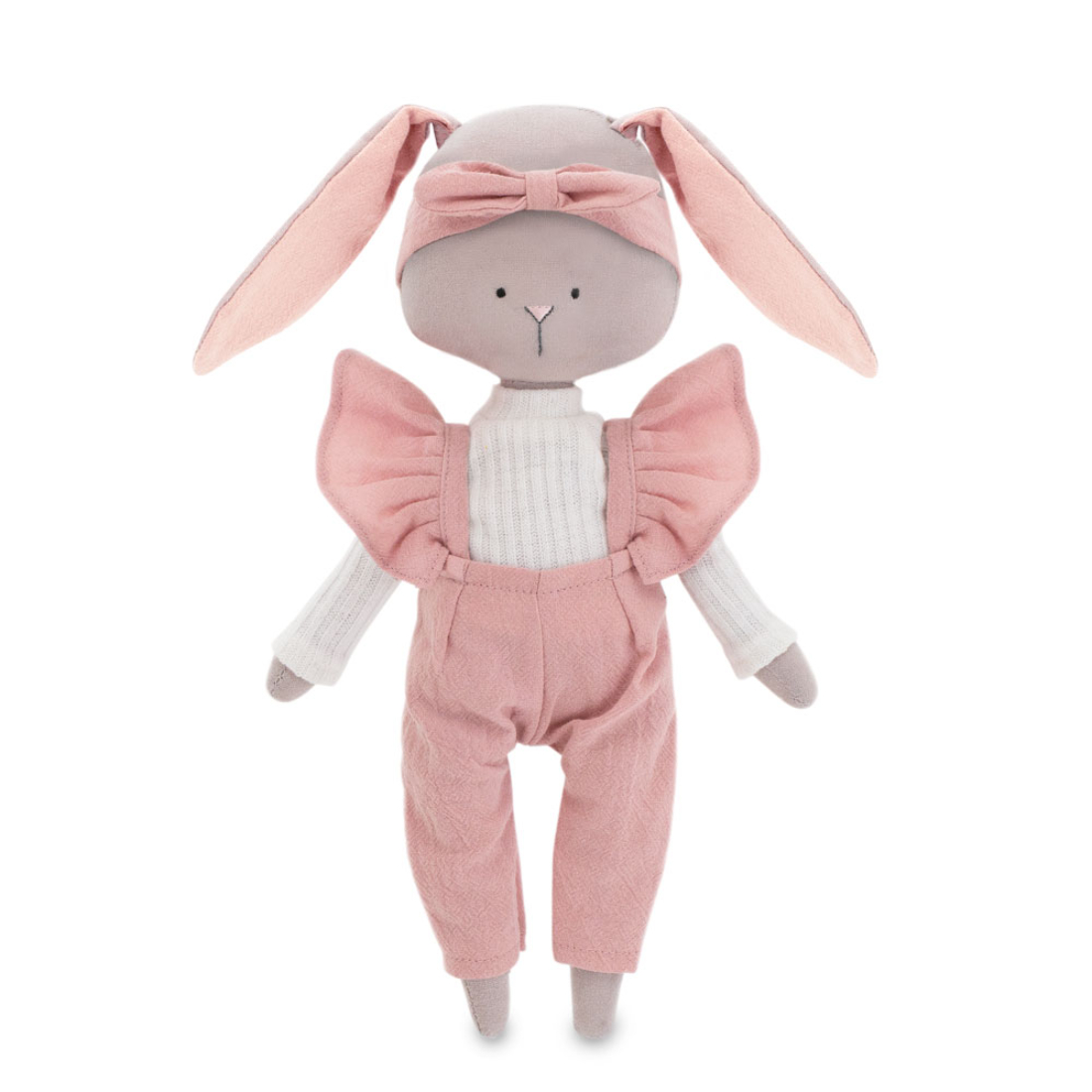 Мягкая игрушка Orange toys Зайка Люси в розовом комбинезоне 30 см.