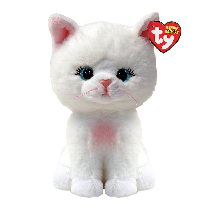 Мягкая игрушка TY Амелия кошечка белая 15 см