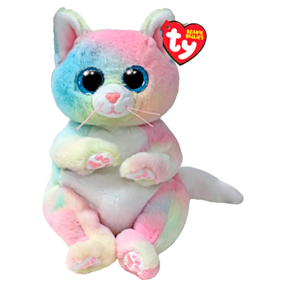 Мягкая игрушка TY Дженни кошечка разноцветная 15 см