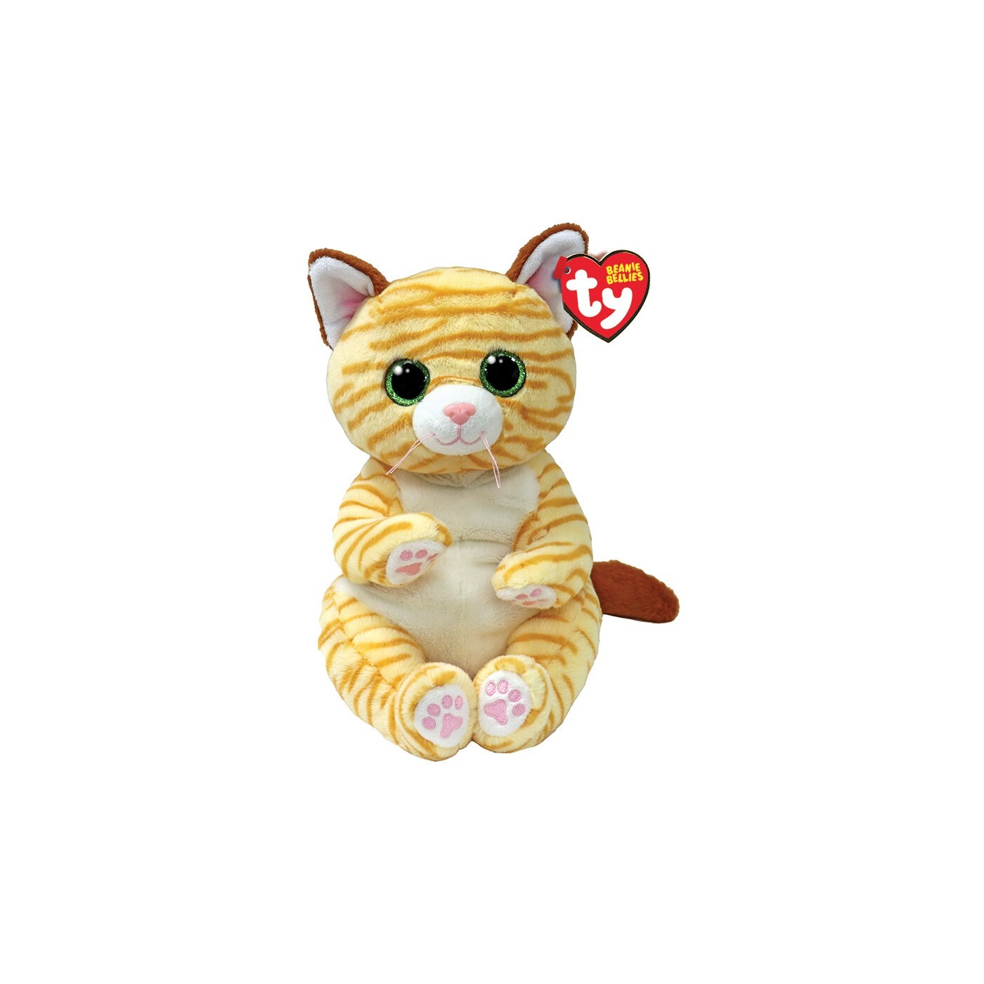 Мягкая игрушка TY Манго полосатая кошка жёлтая 25 см