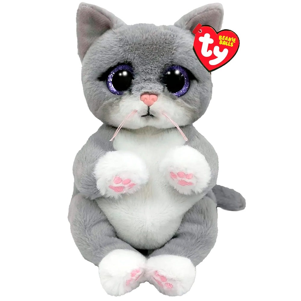 Мягкая игрушка TY Морган котёнок серый 15 см