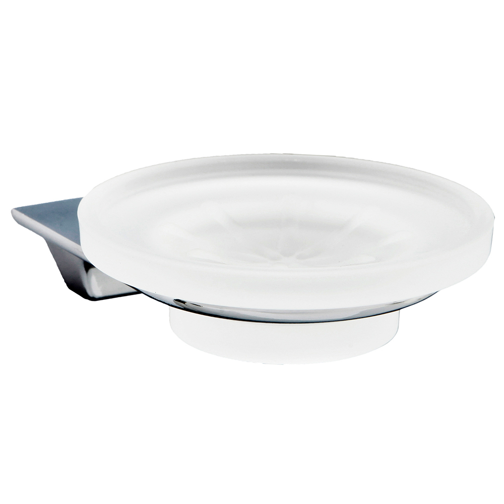 Мыльница для ванной WasserKraft Kammel K-8300 с держателем стекло/металл хром (K-8329)