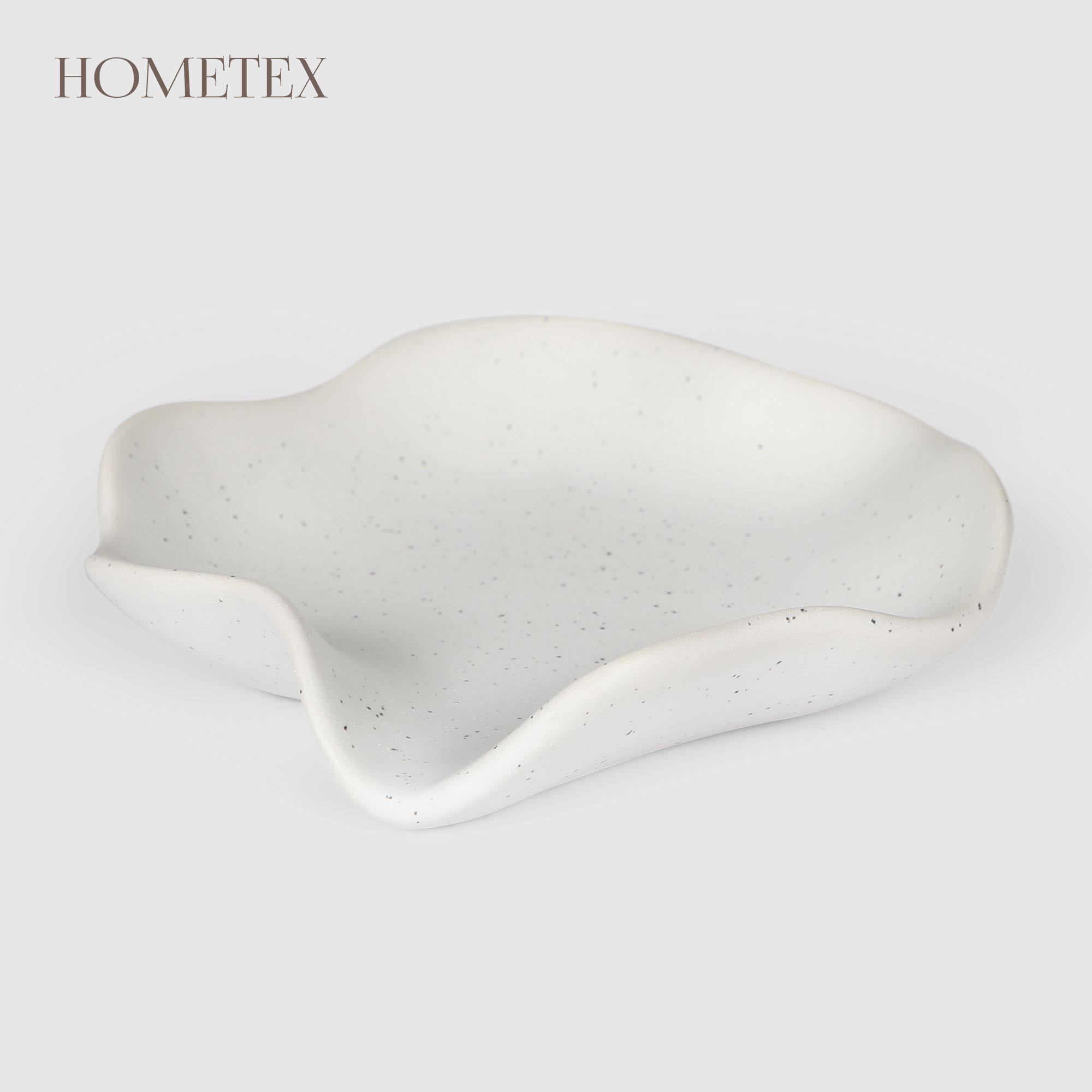 Мыльница Hometex из керамики с белым напылением