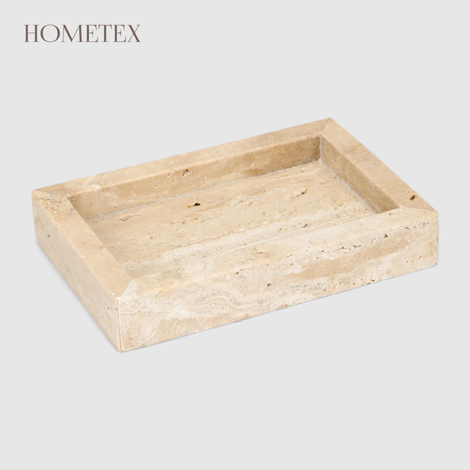 Мыльница Hometex из полирезина пористая бежевая 12х8х2 см