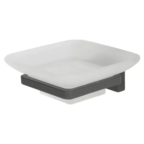 Мыльница Swensa Lucid SWR-5400-02-GRY, подвесная, стекло/металл, цвет графит