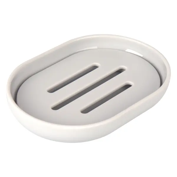 Мыльница Swensa Swanny Granit5 SWP-8024LGR-04 пластик цвет светло-серый
