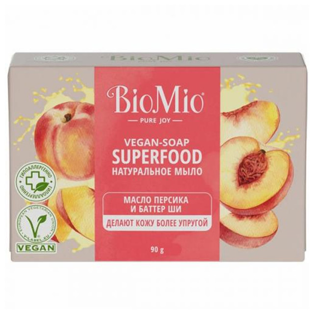 мыло BIOMIO Масло Персика и Ши 90г
